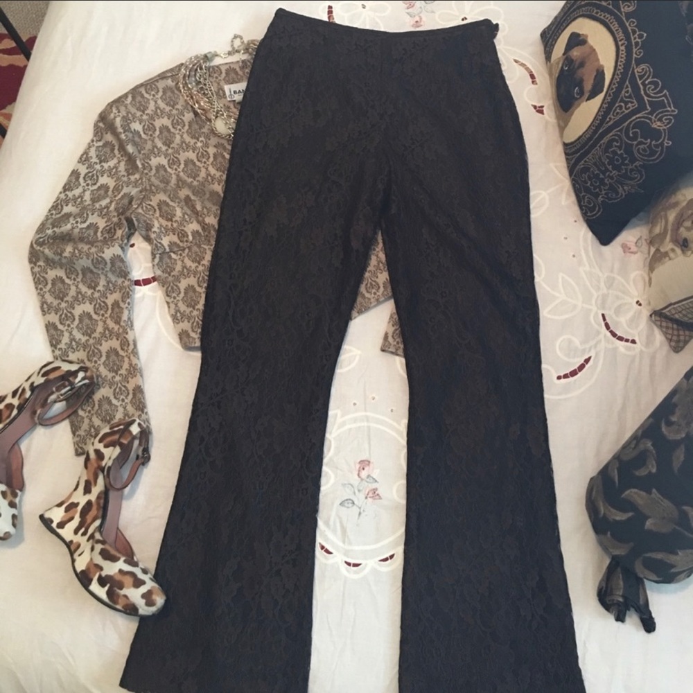 Sexy black lace pants